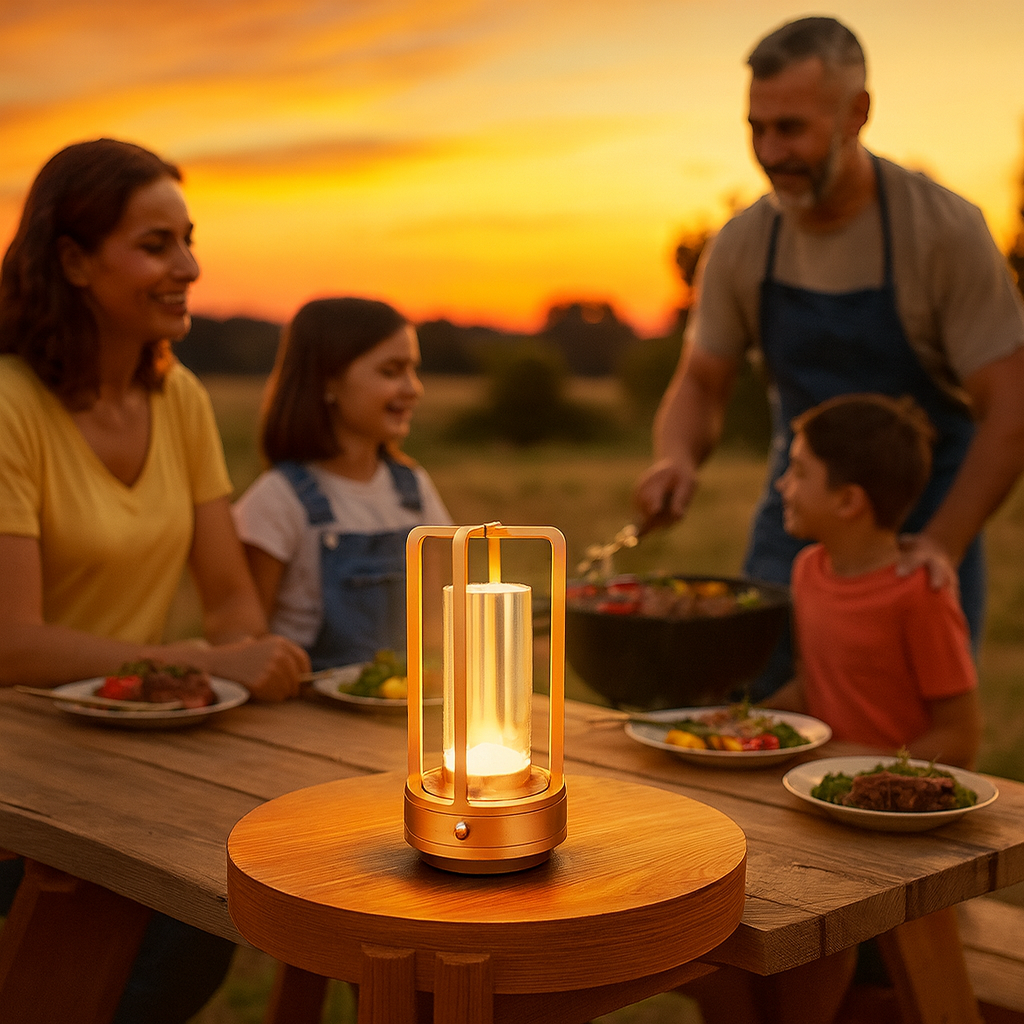LED-Nachttischlampe kabellos- dimmbar ,USB-aufladbar, warmes Licht