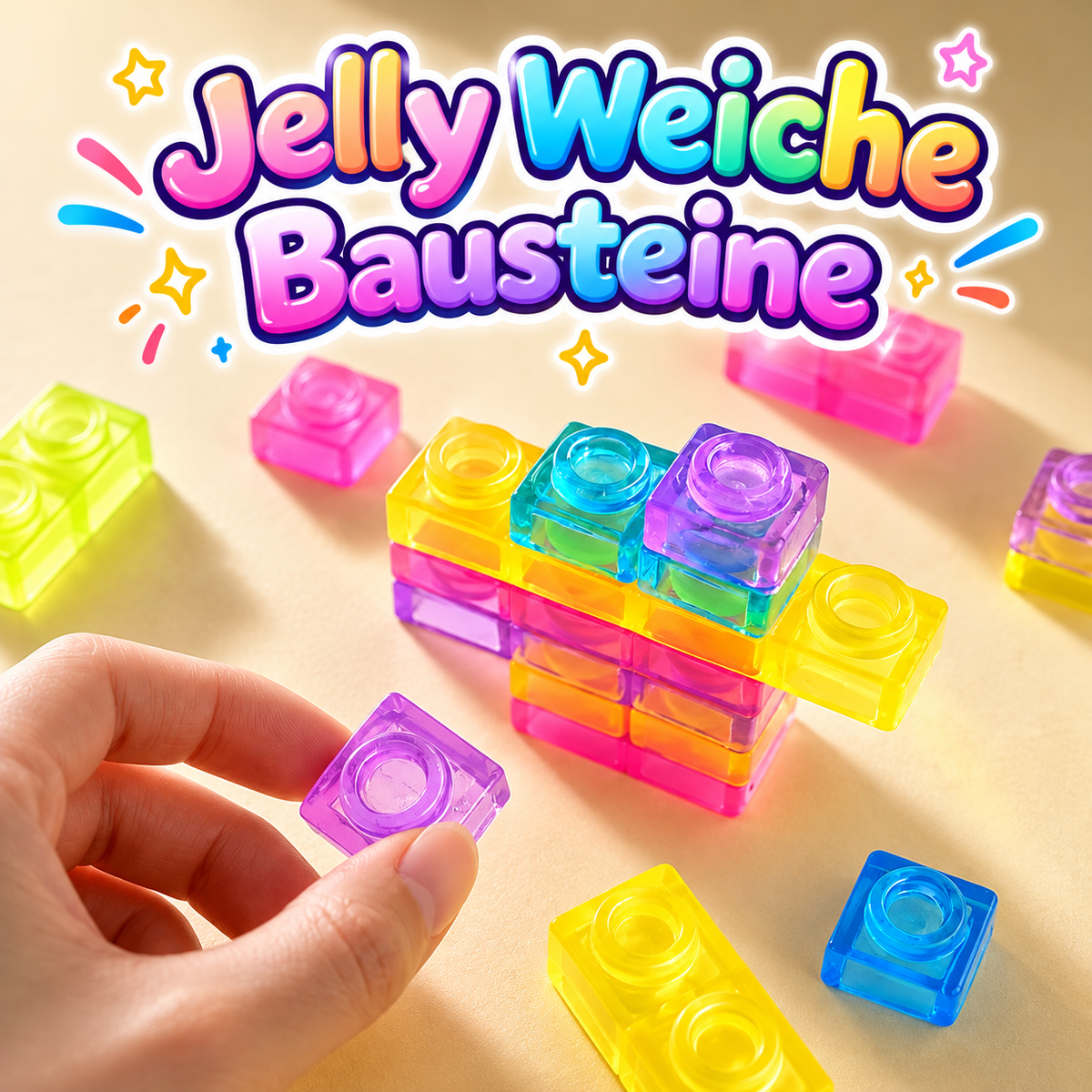 Jelly Magic Bausteine – Kreativer Spielspaß zum Drücken &amp; Bauen