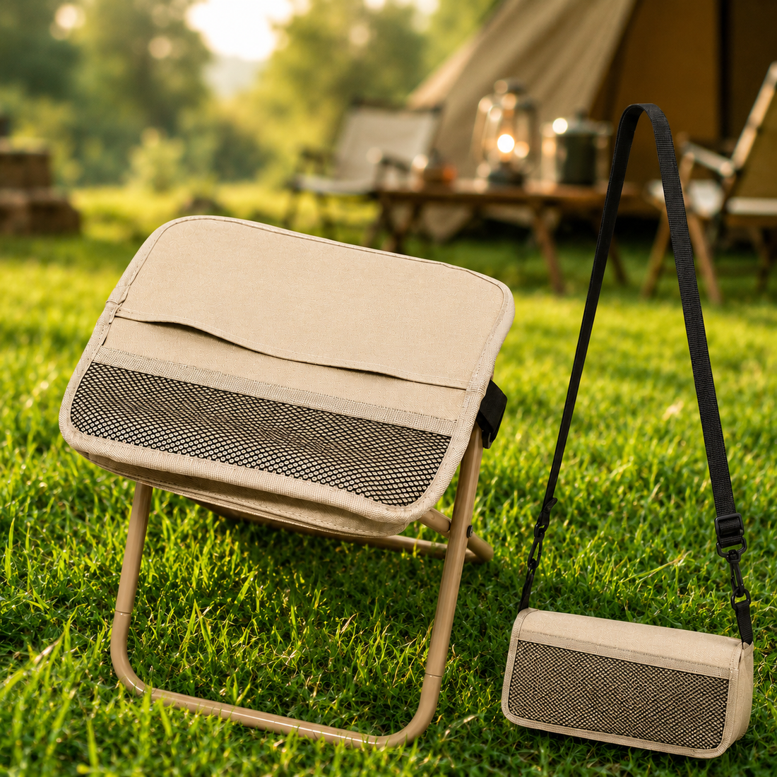 Tragbarer Outdoor-Falthocker – Leicht, Klappbar & Ideal für Camping und Wandern