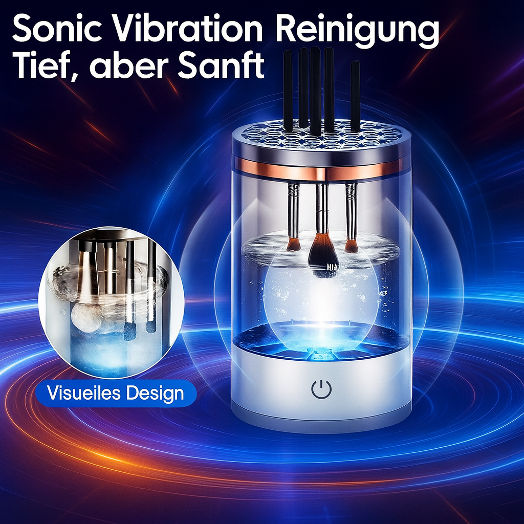 USB Elektrischer Make-up Pinselreiniger-Tragbares Pinselreinigungsgerät mit Silikonhalter