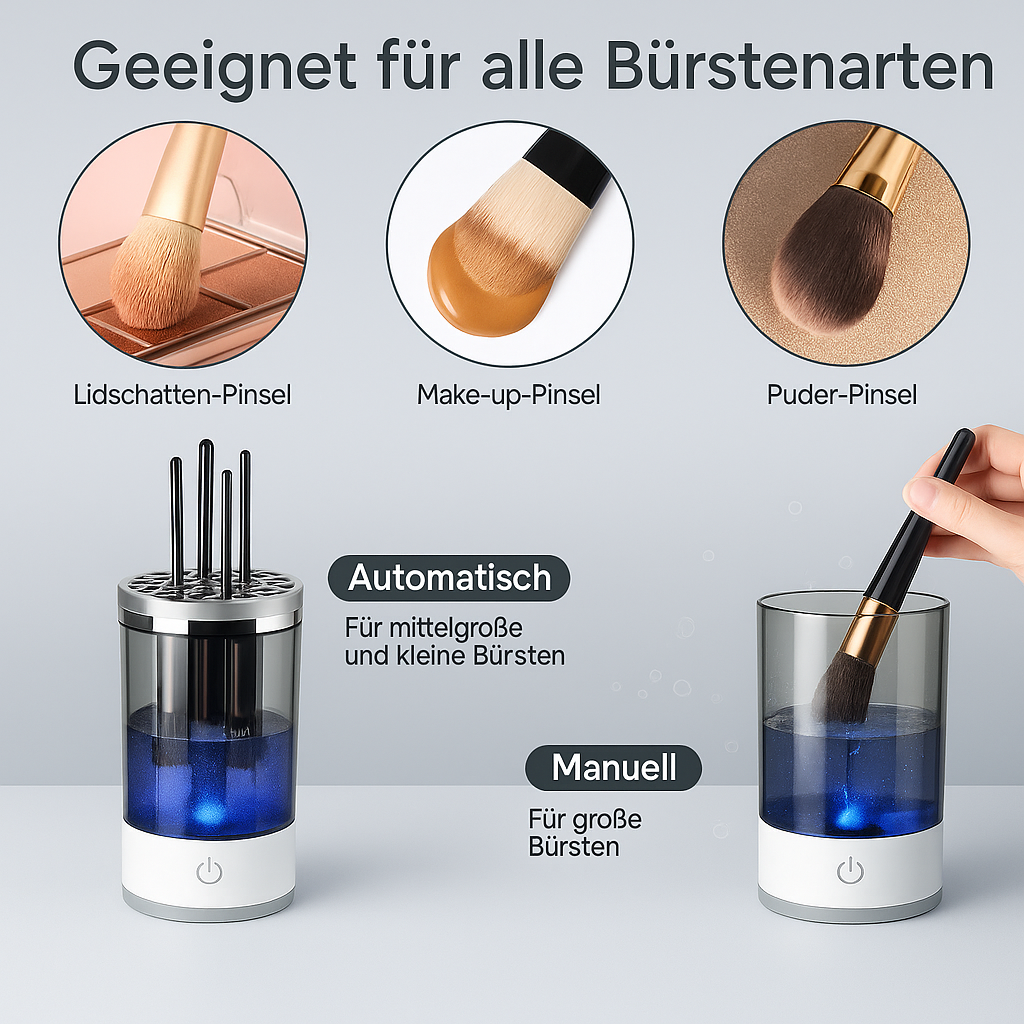 USB Elektrischer Make-up Pinselreiniger-Tragbares Pinselreinigungsgerät mit Silikonhalter