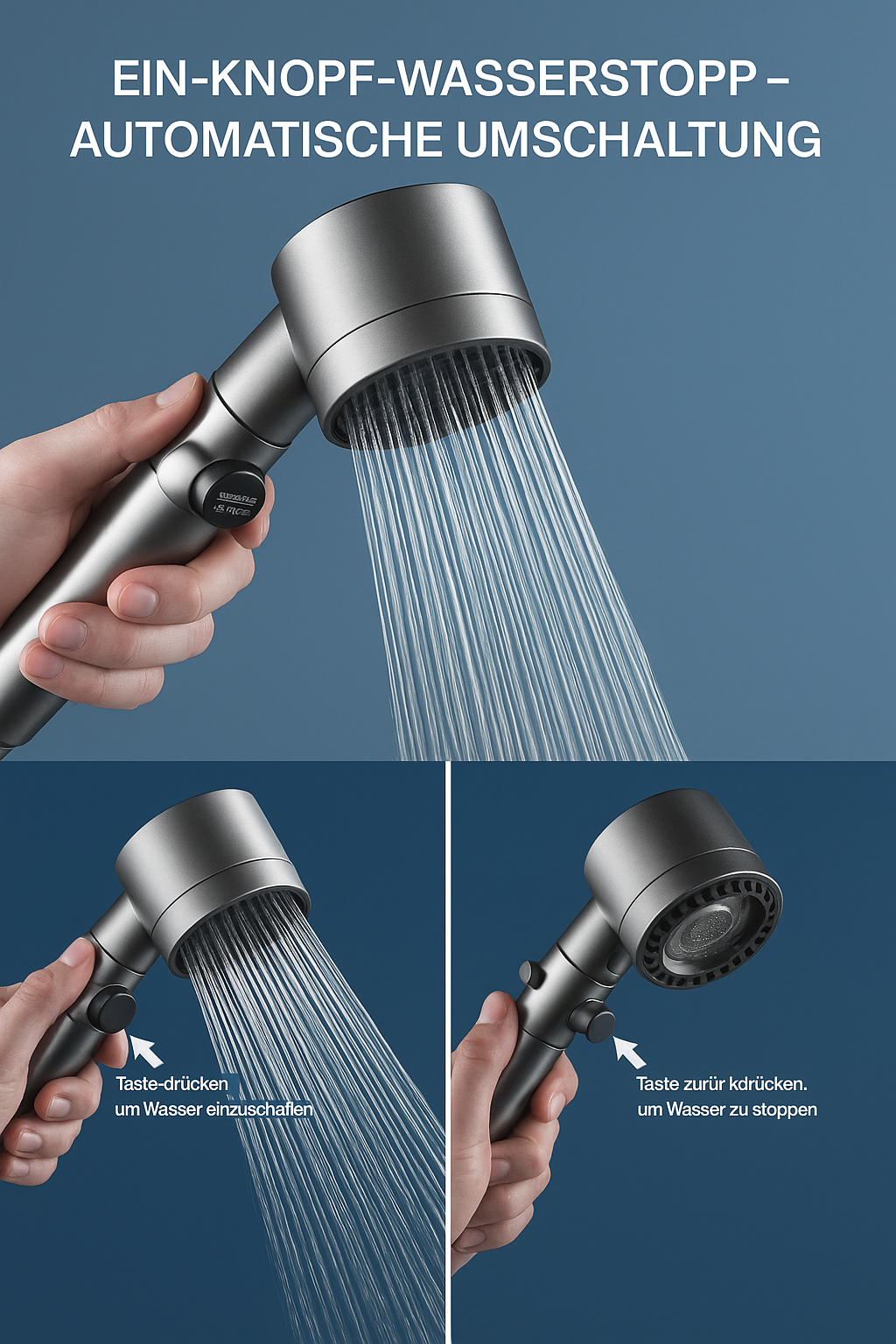 Hochdruck-Duschkopf mit Massagefunktion und Filter