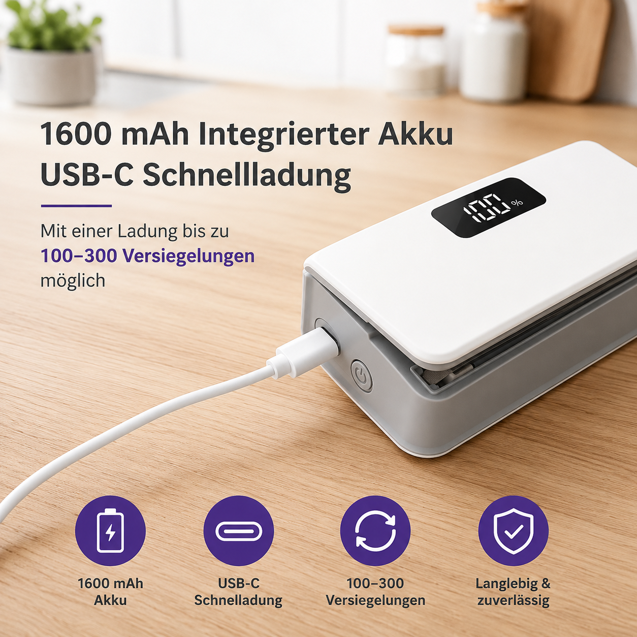 Elektrischer Mini Tütenversiegler – USB Aufladbar