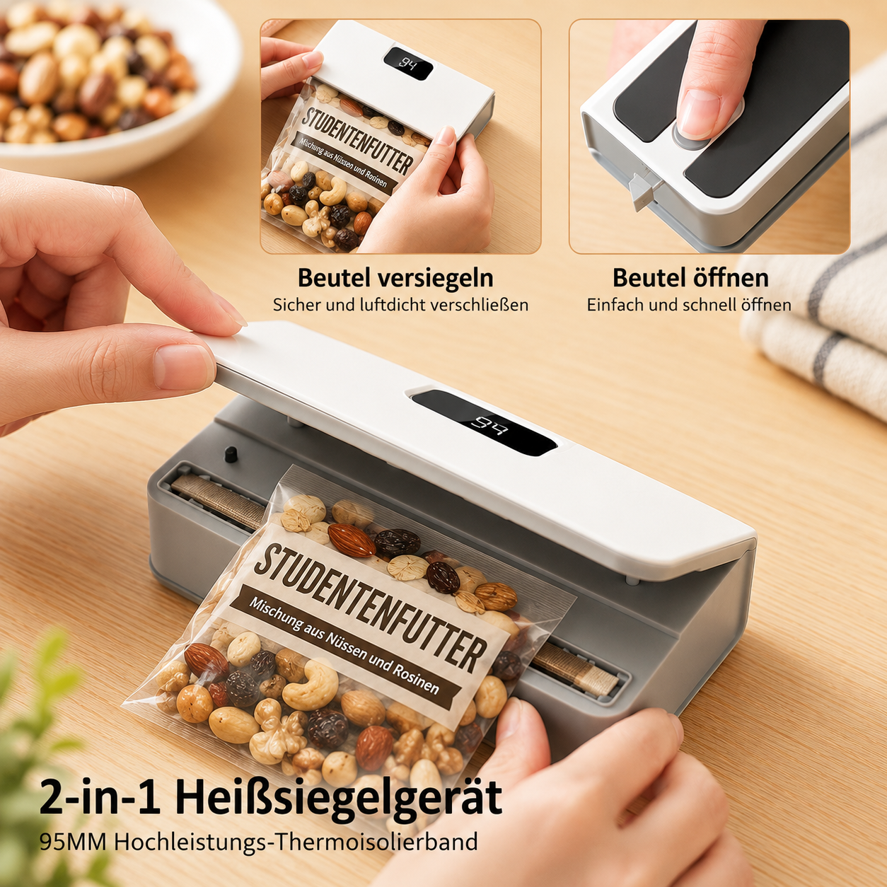 Elektrischer Mini Tütenversiegler – USB Aufladbar