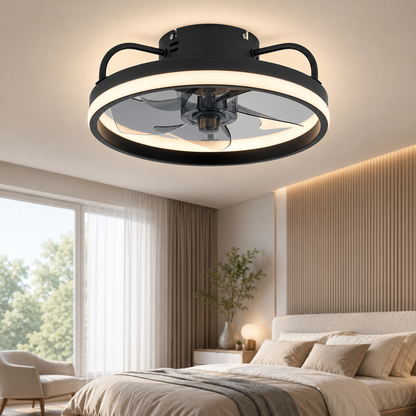 LED Deckenventilator mit Beleuchtung, 6 Geschwindigkeitsstufen, Dimmbar, Leise, Fernbedienung – Für Schlafzimmer, Wohnzimmer, Esszimmer und Arbeitszimmer