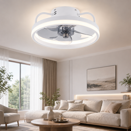 LED Deckenventilator mit Beleuchtung, 6 Geschwindigkeitsstufen, Dimmbar, Leise, Fernbedienung – Für Schlafzimmer, Wohnzimmer, Esszimmer und Arbeitszimmer