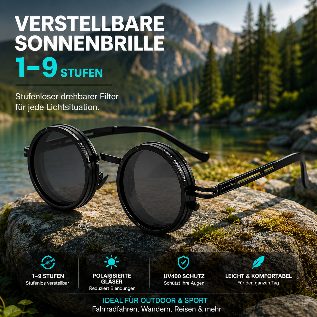 Lifestyle Sonnenbrille – Dimmbar &amp; Polarisiert
