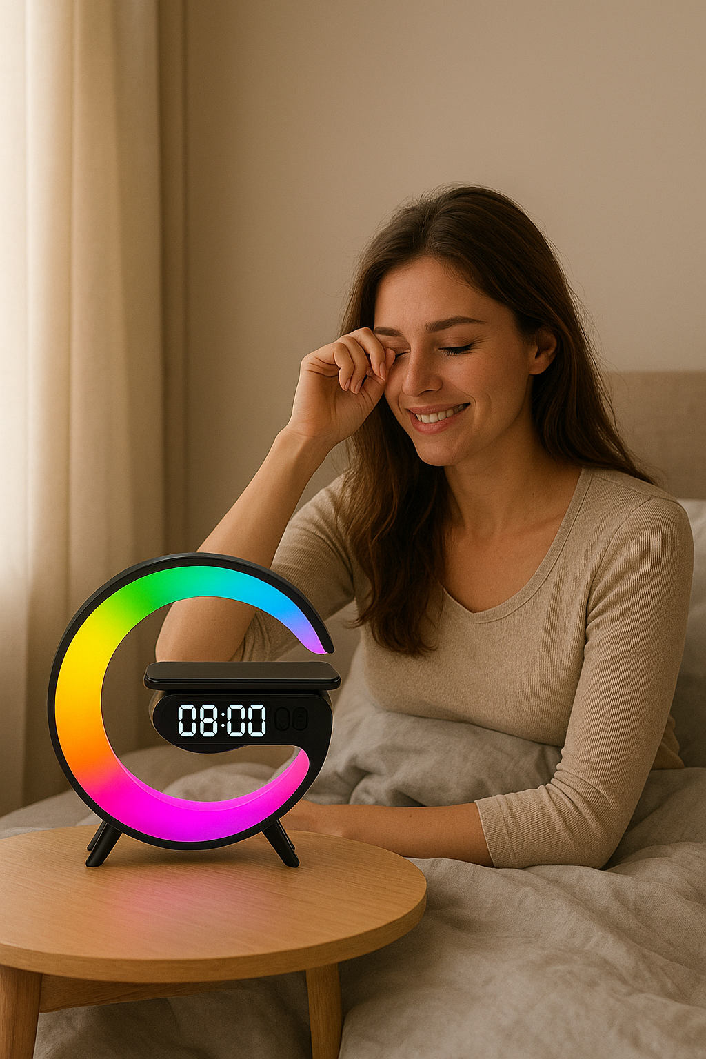 Multifunktionale LED-Ladestation mit Bluetooth Speaker