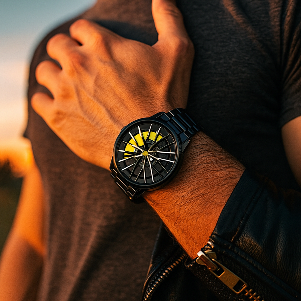 Sportliche Luxus-Felgenuhr für Herren