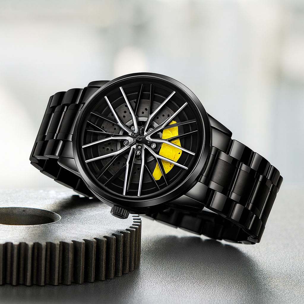 Sportliche Luxus-Felgenuhr für Herren