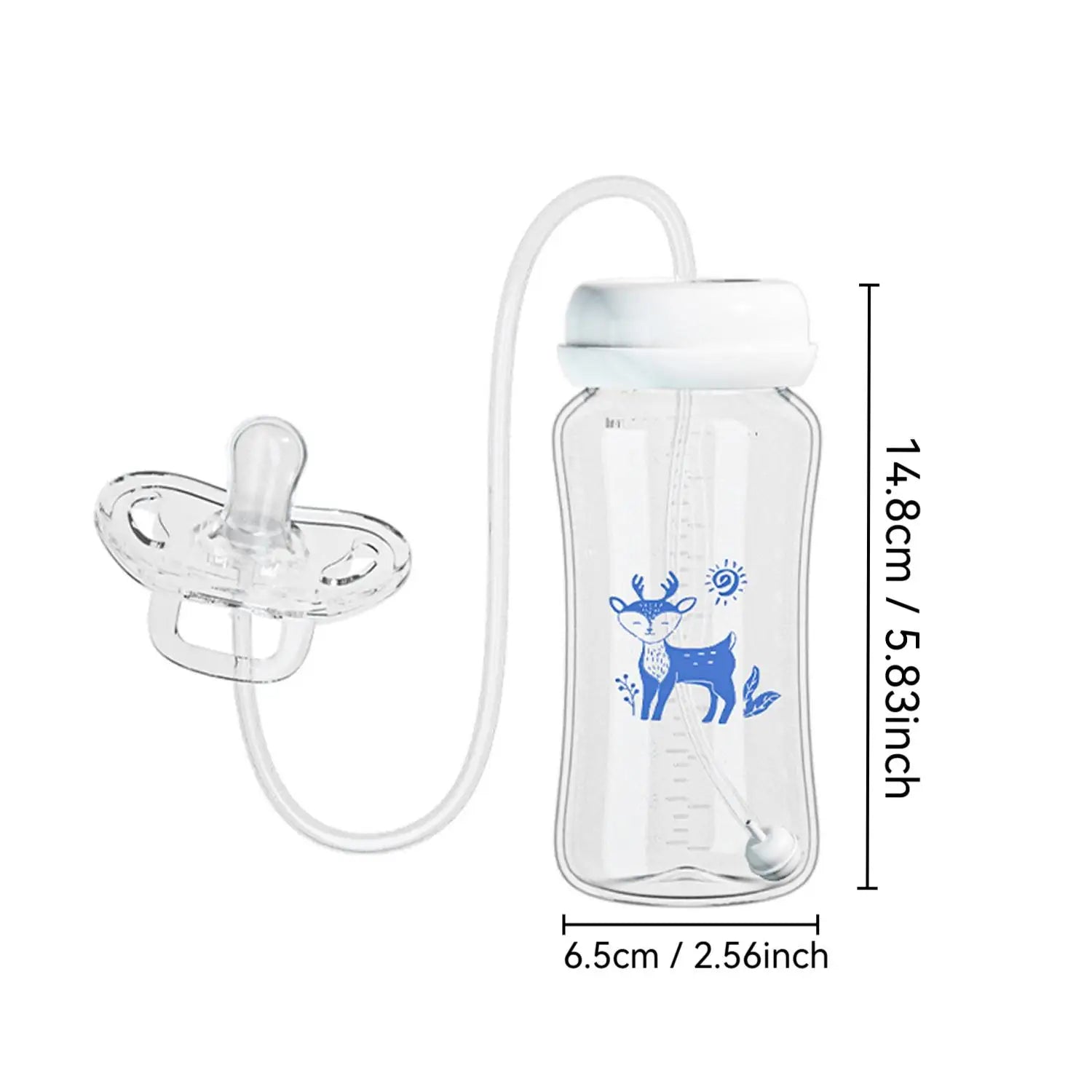 Multifunktionale Babyflasche 300ml mit Schwerkraftball und Schnuller