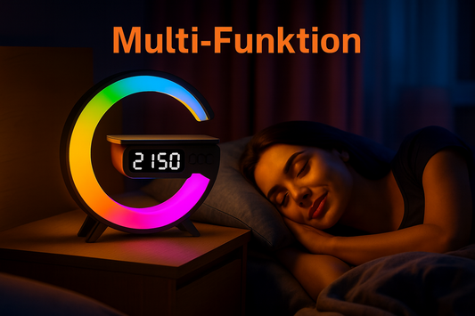Multifunktionale LED-Ladestation mit Bluetooth Speaker
