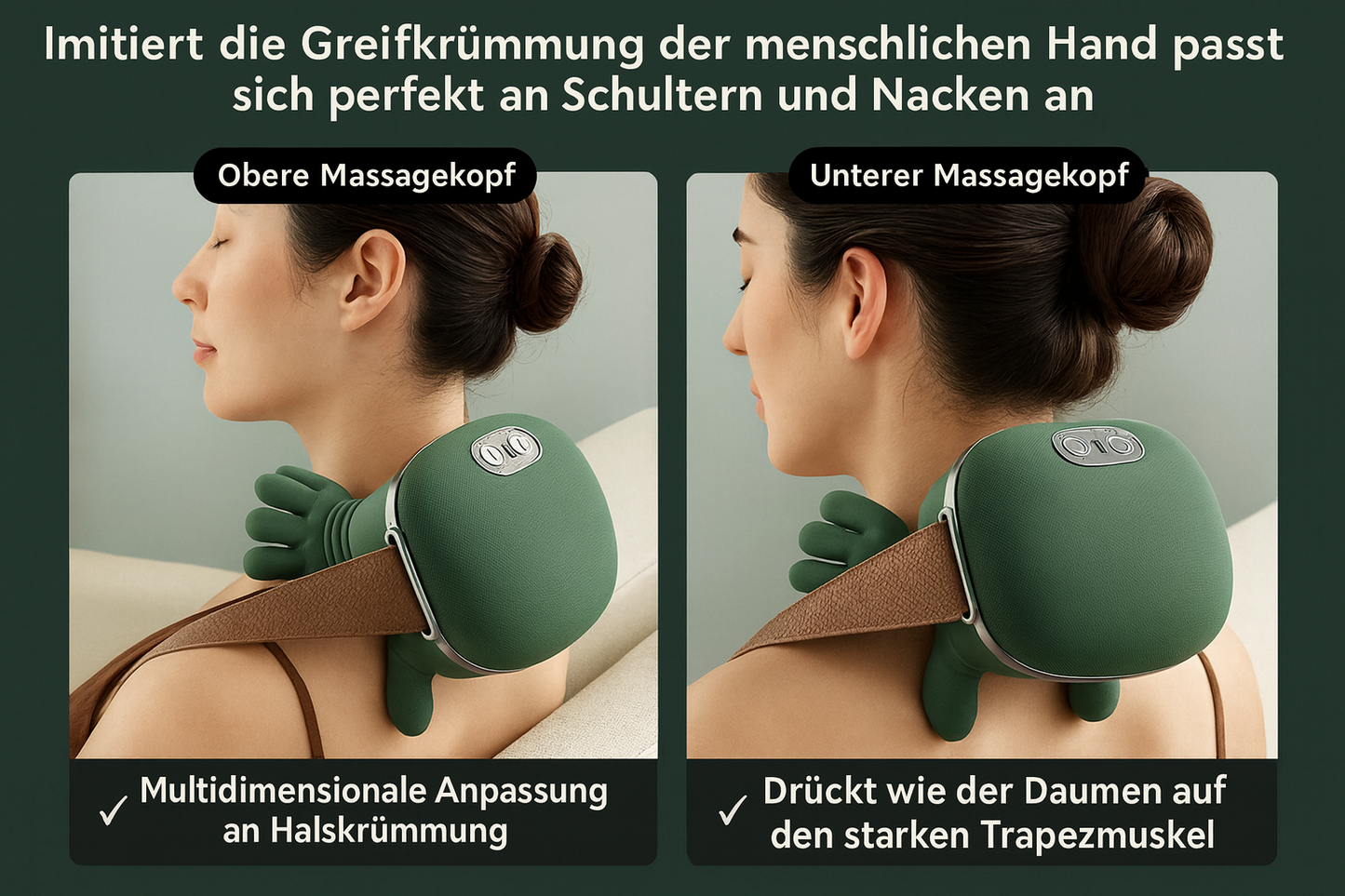 Nacken- und Schultermassagegerät mit Wärmefunktion