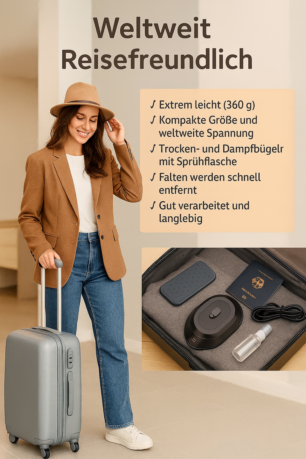 Tragbares Elektrisches Reise-Bügeleisen