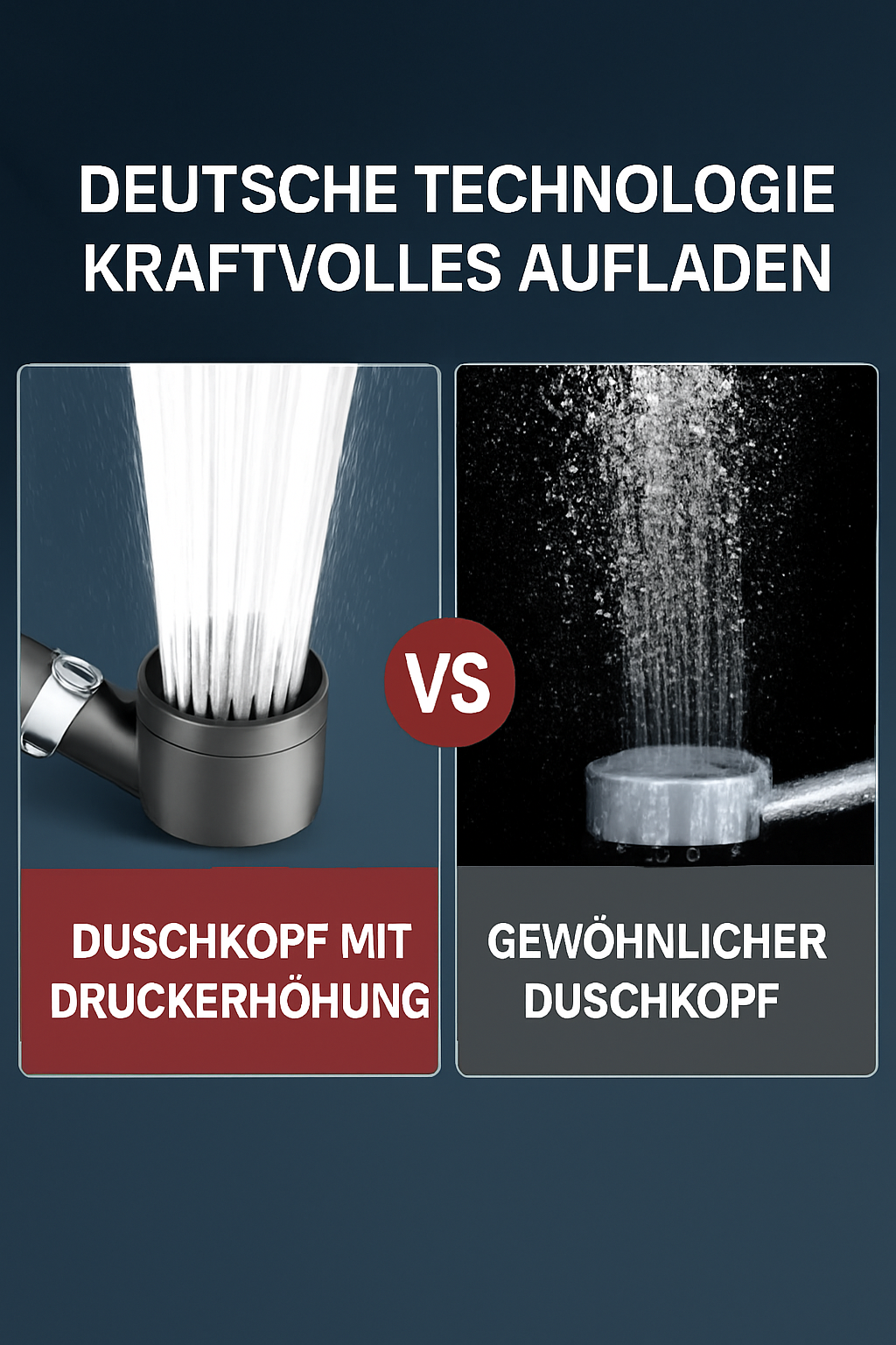 Hochdruck-Duschkopf mit Massagefunktion und Filter